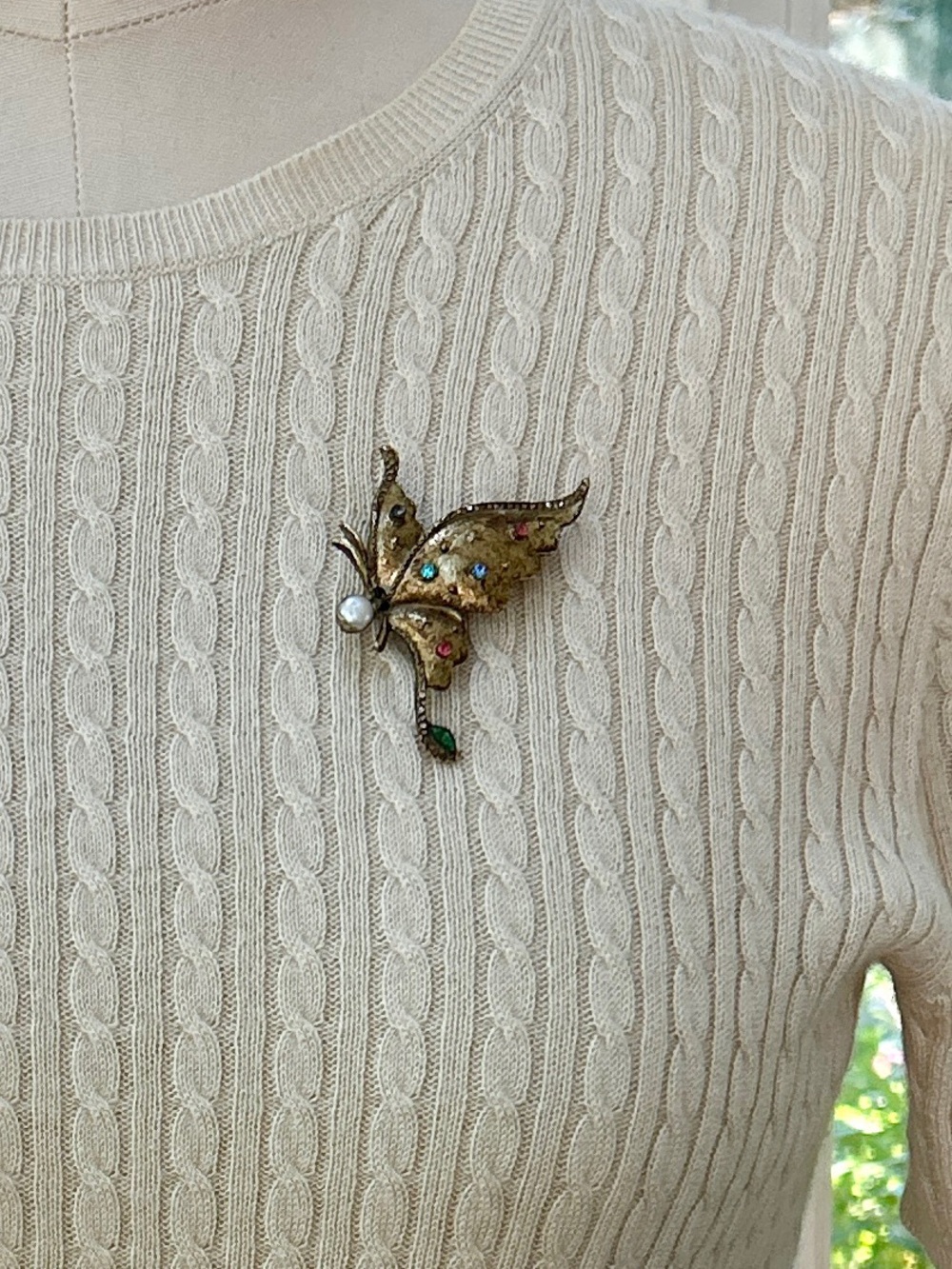 Antique Butterfly Brooch